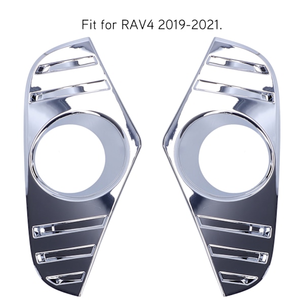 Par Chrome Forlygte Dæksler Lampe Trim Pasta Montering Passer til RAV4 2019‑2021