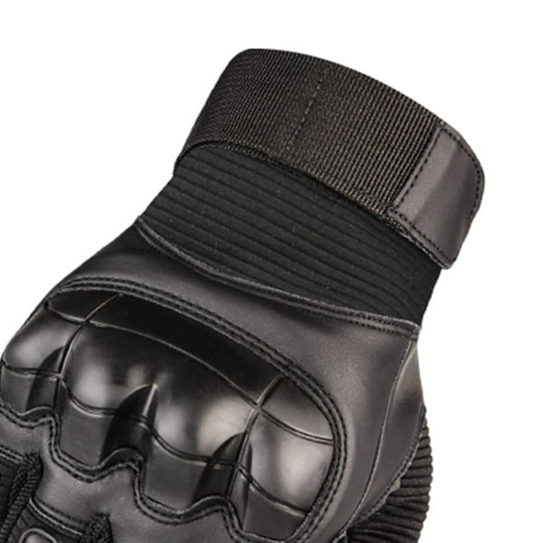 Motorcykelhandsker med hårde knoer, åndbare, godt greb, anti-slip, fuldfingrede Powersports-handsker til skovbrug, tung industri, sort M