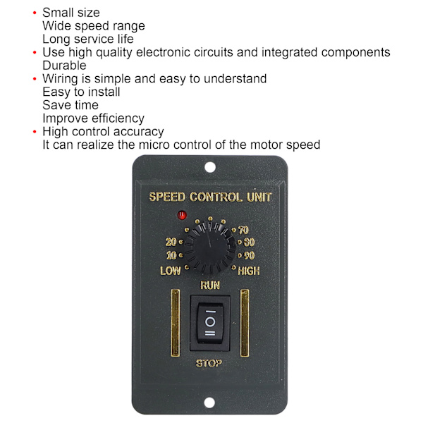 AC-moottorin nopeudensäädin Mini nopeussäädin CW CCW instrumentaatiolle 220V200W