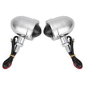 2 stk. Blinklys Indikator Lampe Motorcykel Tilbehør Passer til Yamaha Sort
