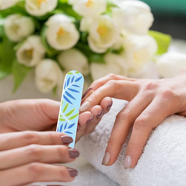 12 st färgglada mini-emerybräda nagelfilar för flickor