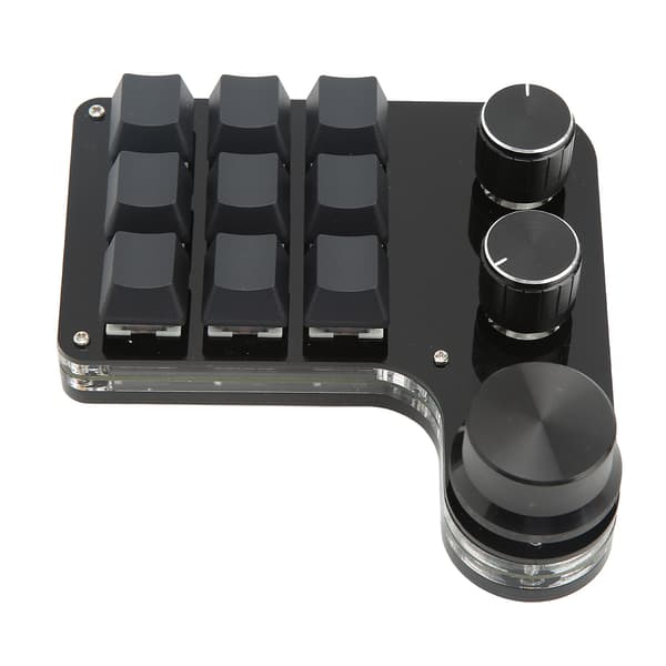 Storage Function Mini Gaming Keypad, Bærbar og Nem at Bruge RGB Baggrundsbelyst Blå Switch Enhånds Programmerbart Mekanisk Tastatur med Justering