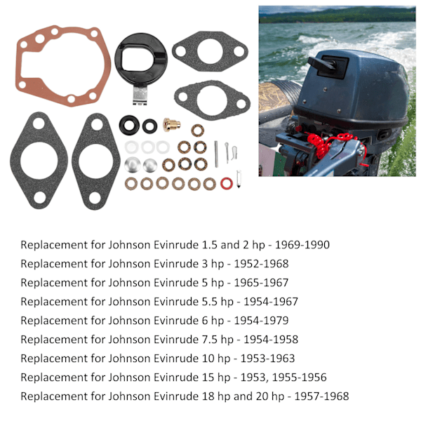 31 Dele/Sæt Forgaser Reparationskit 18‑7043 Udskiftning til Johnson Evinrude 1.5‑20HK Udenbordsmotor