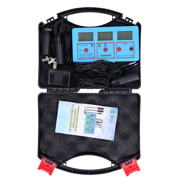 PH-118 Multiparameter Vattenkvalitetsmätare LCD Bakgrundsbelysning ORP PH EC TDS CF TEMP Testare Mätare US Kontakt 110V