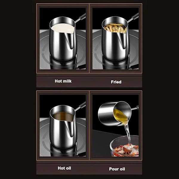 Tålig Turkisk Kaffekanna i Rostfritt Stål, Spetsig Design Förbättrar Hällprecision och Stil, Mångsidig Användning Passar Kaffebryggning till DIY