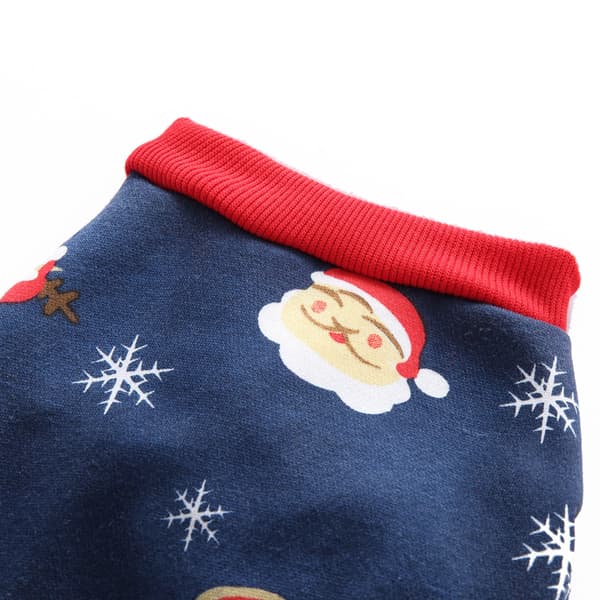 Hunde Julepyjamas Kæledyrstøj Hunde Julekostumer Hvalpe Jumpsuits (Navy Blå) M