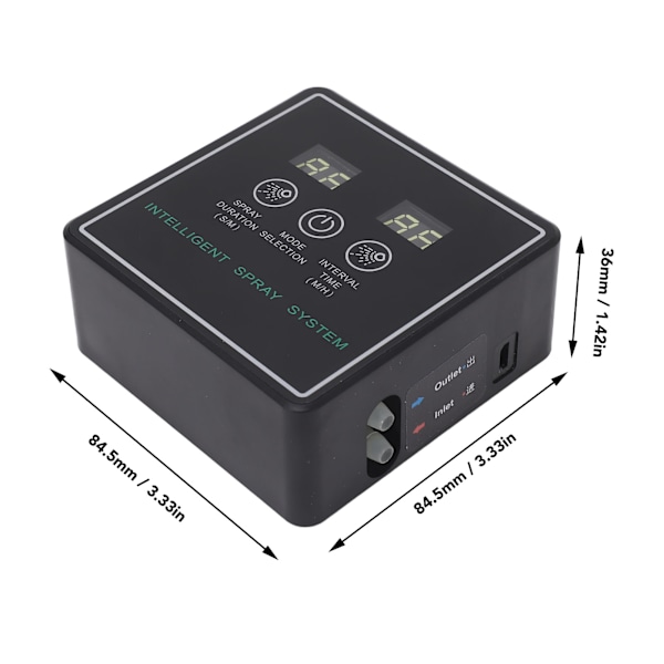 Reptil Fogger Smart Spray System Automatisk Timer Luftfuktare 360 Graders Justerbara Dimmunstycken Mister för Terrarium