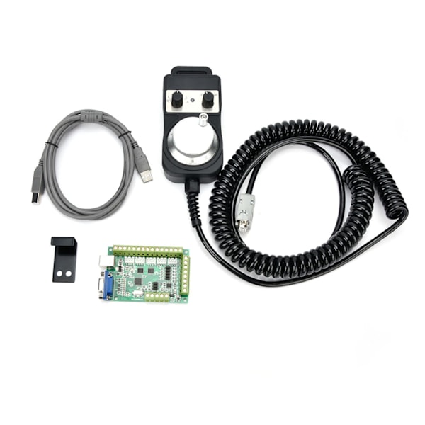 Grøn 5-akset MACH3 USB Interfacekort CNC Bevægelsesstyringskort  Ingen Stop Håndhjul