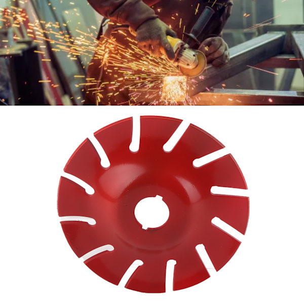 Wood Carving Disc Shaping Wheel 125mm Stainless Steel 12T Accessory for Angle Grinder Red