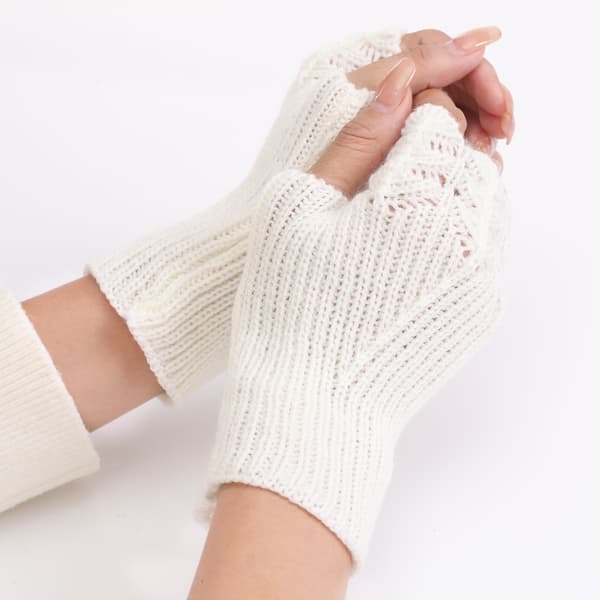 2 par dame vinter armvarmere varme fingerløse handsker håndhæklet Combination 4