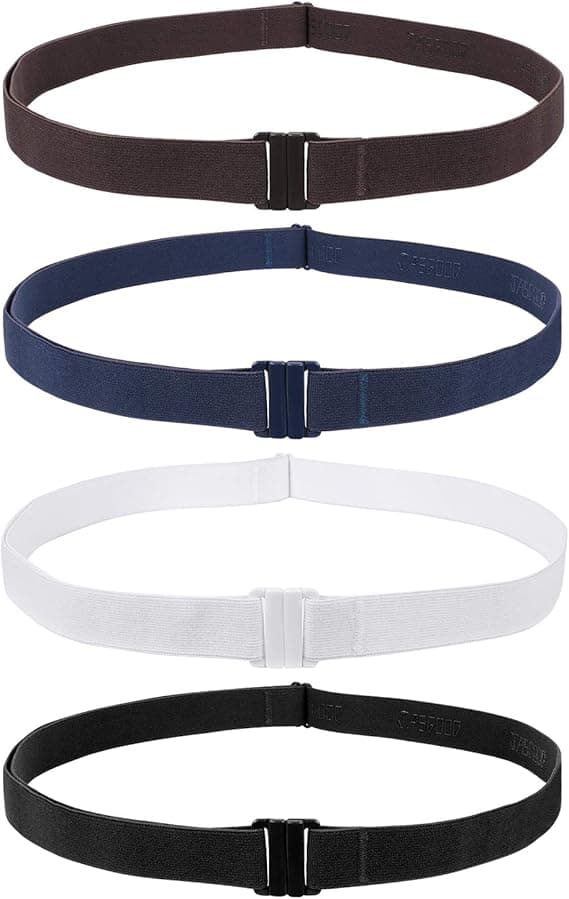 Dame elastisk belte Usynlig elastisk nettingbelte Flat spenne Jea