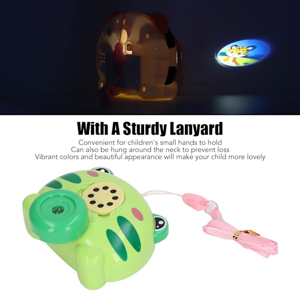 Barnleksak Kamera med Ljud och Ljus, Simulerad Projektionskamera med Sökare för Pojkar och Flickor Groda