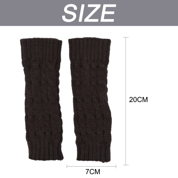 2 Pairs Womens Winter Arm Warmers Warm Fingerless Gloves Hand Cr