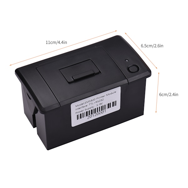 Inbäddad termisk kvittoskrivare 58MM Mini Utskriftsmodul Lågt Brus med USB/RS232/TTL Seriell Port Stöd ESC/POS Kommandon för Våginstrument
