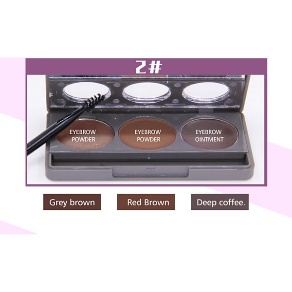 Øyenbrynspulver i 3 farger, langvarig, vanntett, øyemakeup, kosmetisk pulver 102#