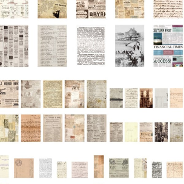 100 Ark Antika Scrapbook Stickers Vintage Decoupage Papper Mångsidiga DIY Journaling Hantverk