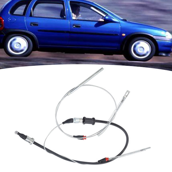 2 stk. Bakre Parkeringslinje Håndbremskabel Erstatning 90445985 Passer til OPEL CORSA B 1993‑2002