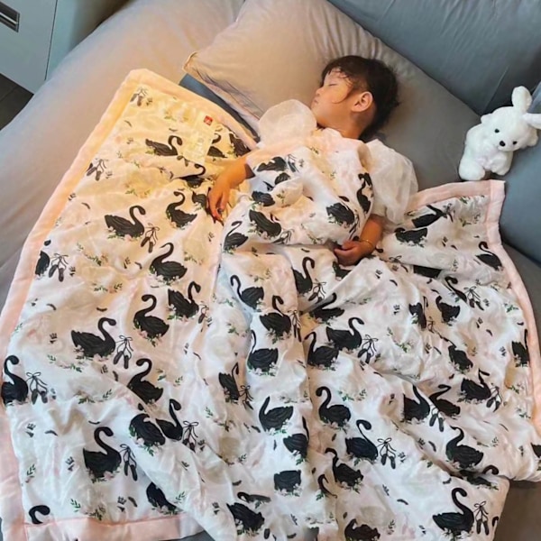 Stretchigt tyg muslin babyfilt med fjäderlätt mjukhet, hudvänlig och otroligt mjuk barnfilt för vår sommar vinter, 102 cm x 74 cm