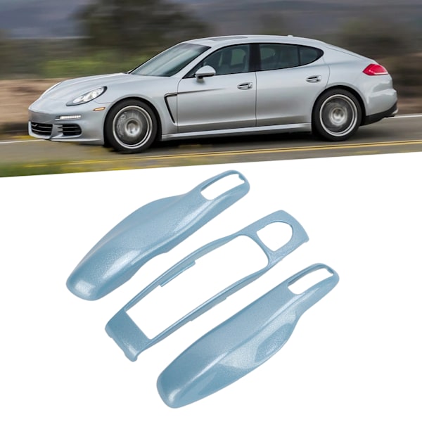 Nøglefob Cover Shell Beskytter Bil Modificering Udskiftning til Panamera Cayenne MACAN Boxster Cayman 911 718 Krystal Blå