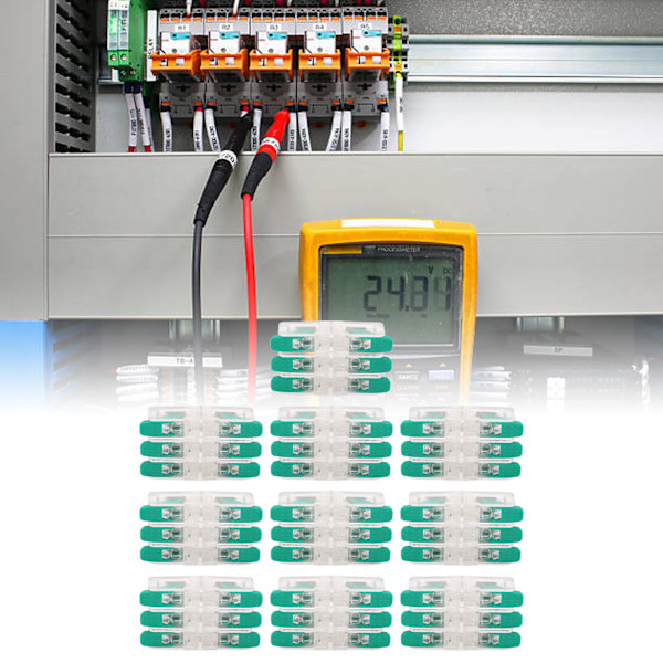 10 st 3 in 3 ut Trådkoppling Snabbkoppling Ledningsklämma Elektriska Kabelkopplingar 0,5‑6mm² 41A 450V