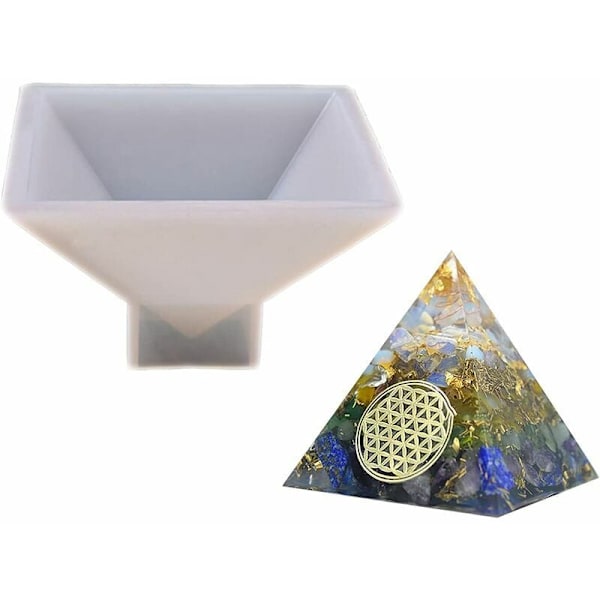 Silikonpyramidformar för smyckestillverkning, hantverksverktyg idealiska för DIY-pyramidprojekt, återanvändbara högkvalitativa transparenta silikonpyramidformar med