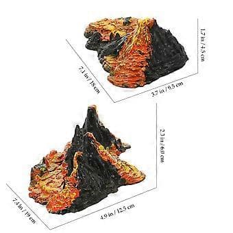 2 stk Simuleringsvulkanmodeller Vulkanpynt Sandkasseleker Kunstig Landskapsdekorasjoner
