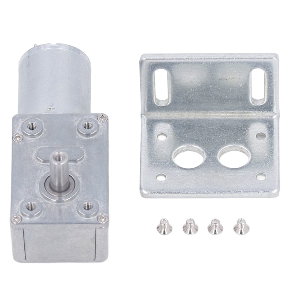 24V DC Växelmotor 12mm Enkelaxel 4 till 25kg.cm Självlåsande Reversibel Maskväxelmotor med Bas för Maskiner 10RPM