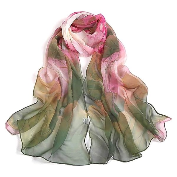 Tørklæder til kvinder Letvægtsprint blomstermønster tørklæde sjal Fa