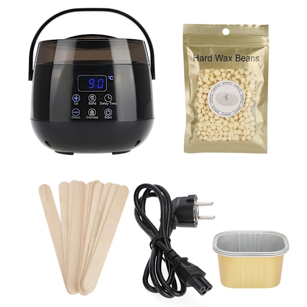 Ny Digital Display Touch Screen Vokspillevarmer + 50g Vokspille + 10 stk. Pind + 3 Skåle