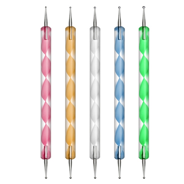 5 st Dubbla Spetsar Dotting Pen UV Gelmålning Ritning Dotting Pen Akrylpenna Nagelkonstverktyg