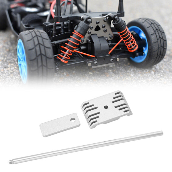RC Bil Domkraftsstativ Aluminiumlegering Justerbart Stabilt Stöd RC Bil Arbetsställ för RC Modellbil Silver