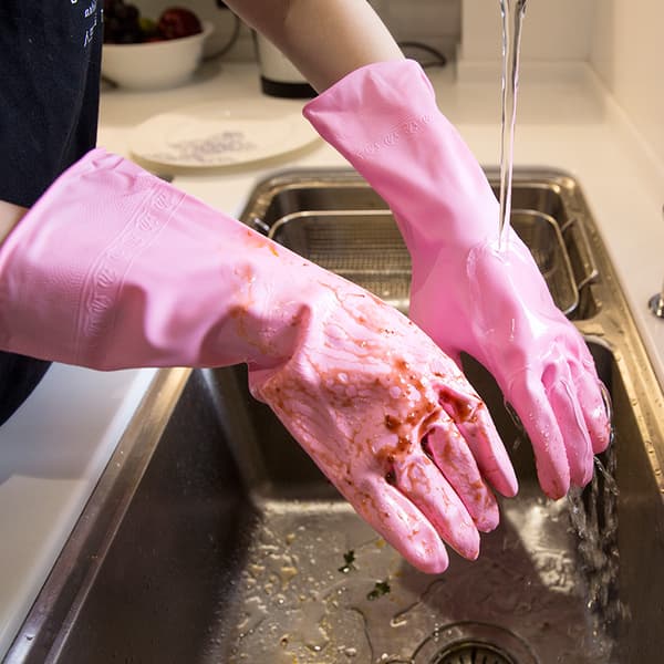5 par återanvändbara diskhandskar utan latex, Co