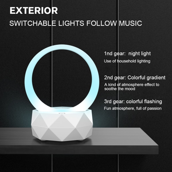 Farverigt natlys Bluetooth-højttaler, surround-lydkvalitet