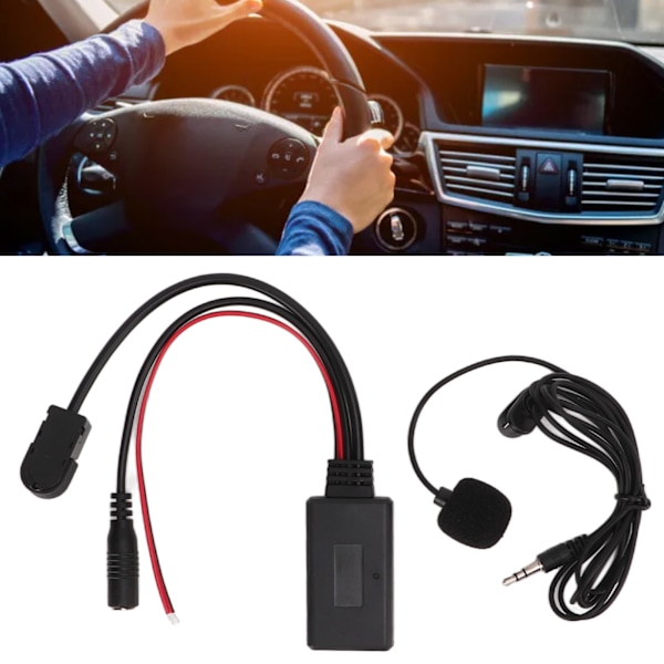 Trådløs Bluetooth AUX lydkabeladapter med mikrofon for Alpine AI Net bilstereo