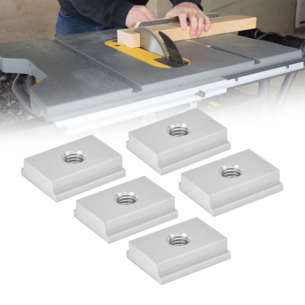 5 st Träbearbetningsslider i aluminiumlegering, exakt storlek, platt, deformationsbeständig, hållbar träbearbetningskomponent M6