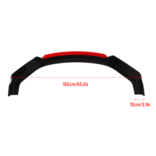 6 st Front Bumper Lip Separator med Röd Front Lip Glans Svart Bumper Lip Diffuser Splitter Universal för Accord Civic