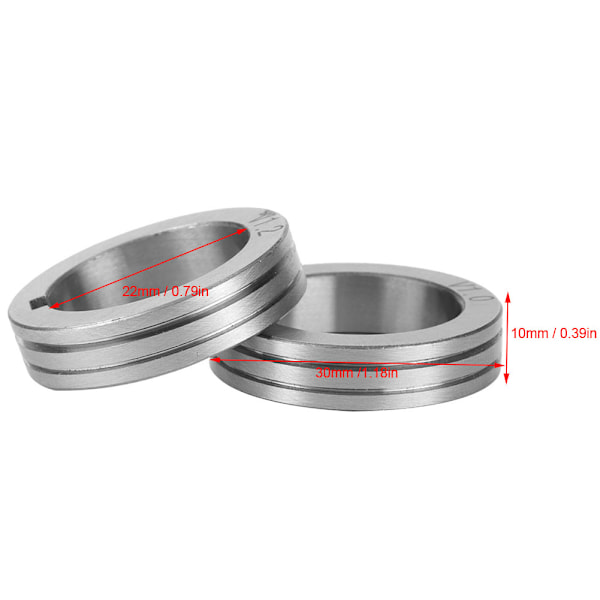 30 mm / 1,18 tuuman lankaohjainrulla 0,8 / 1,0 / 1,2 hitsauslangan syöttöohjainpyörä Binzel-laitteille (1,2 mm)