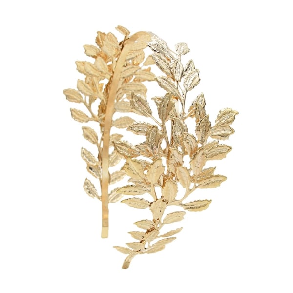 Grekiska blad pannband spole armband konstgjorda pärlörhängen guld