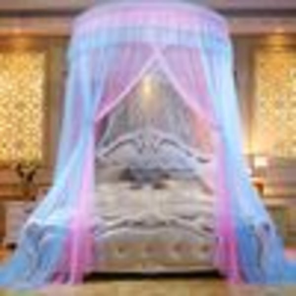 Prinsessa Regnbåge Sänghimmel, Lyxiga Funktioner Boho Dekoration För Flickrum, Justerbar Höjd & Enkel Installation, Sänghimmel Lysande i Mörkret för