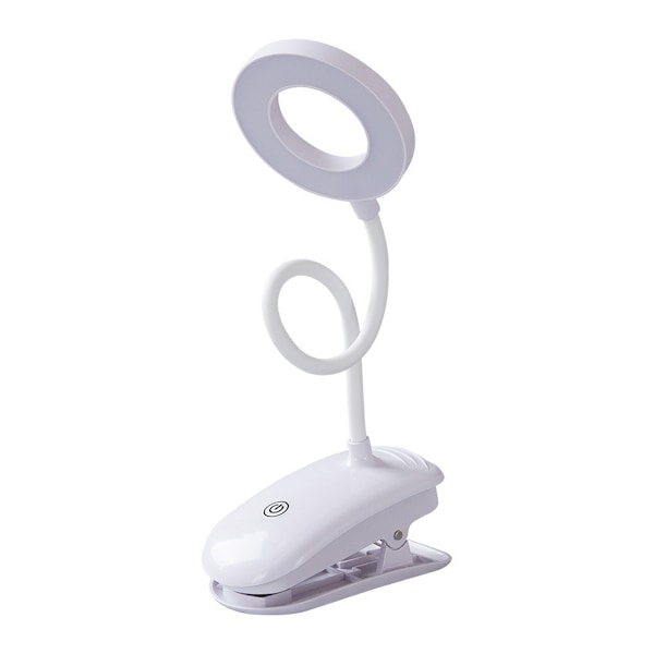 Ögonvänlig Boklampa för Läsning i Sängen, Magnetisk Clip-On Lampa med Steglös Dimning och Flexibel Svanhals