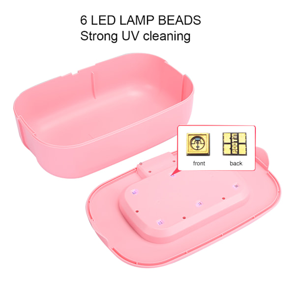 Professionell UV LED-rengöringsbox för nagelkonstverktyg, underkläder, UV-rengöringsenhet, rosa