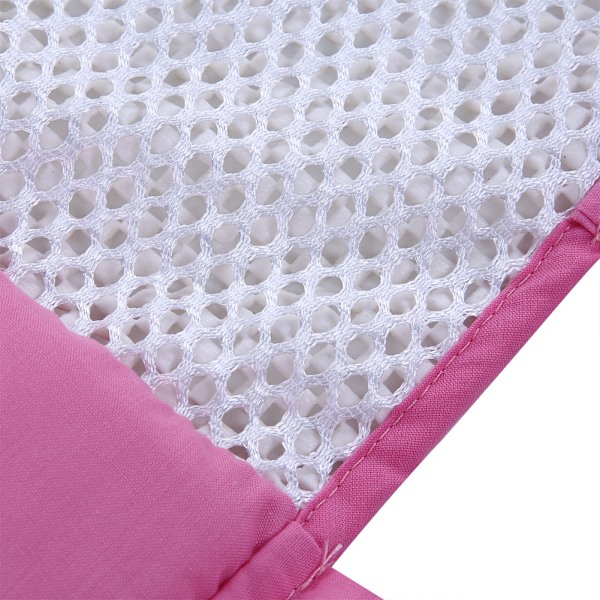 Baby Bade Net Justerbar Anti-Skrid Net Lomme Baby Bade Bruse Mesh Sæde (Pink)