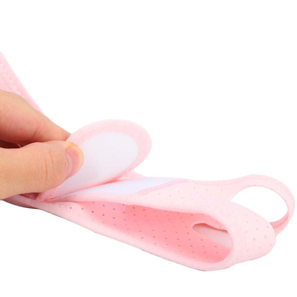 Ansiktslyftande Bälte Andningsbart Formkontur Ansiktsavmagringsmask Bandage Rosa Medelstorlek