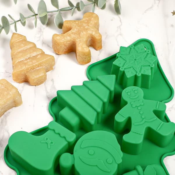 Julebageform, non-stick silikone kageforme, perfekte til at lave jule slikforme