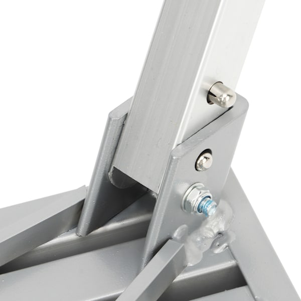 RV-stege Multifunktionell med Gummifötter Silver Stabil Aluminiumlegering Vikbar Stege