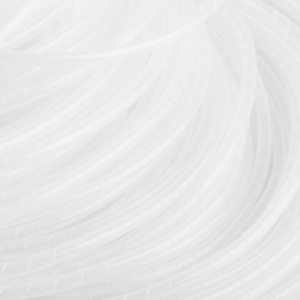 Vit Flexibel Spiral Kabelomslag Trådbindningsorganisatör Hemmakontor Sladdfodral Hylsa (8mm)