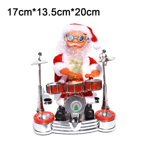 Elektrisk julesaksofon, dansende musikkjulenisse, juledekorasjon, gave til barn drum