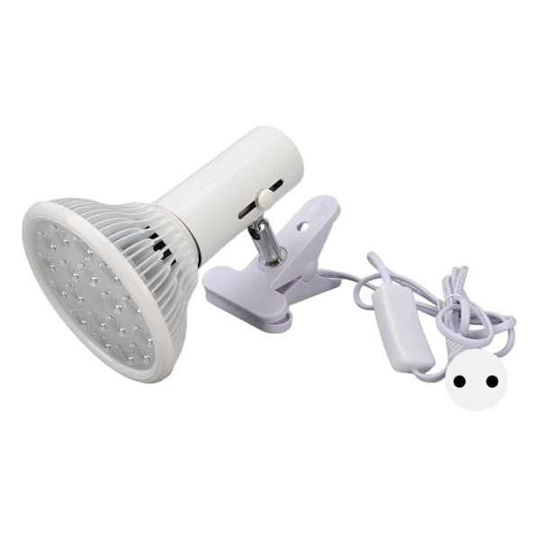 Ultraviolet Sort Lys 18 stk Lyschips Rund Form Hudbrunings UV Lampe med Beslag 110‑240V Hvid EU Stik