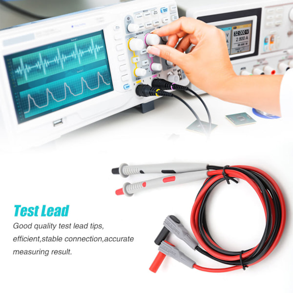 P1503D Multifunktionell Multimeter Testledningar med krokodilklämmor Utbytbara sondspetsar Set