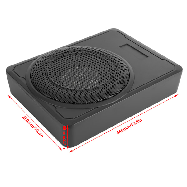 Auton Subwoofer Ohutvahvistin Bass-kotelo Kaiutin Penkin Alle Äänilaite 10 tuumaa 12V 800W